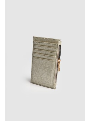 Septemmart Nave Model Simli Deri Parlak Kadın Kartlık