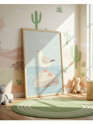 Fuart.Co Leylek Dijital Baskı Posteri (Çerçevesiz) Çocuk Odası Için Poster Nufu