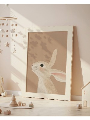Fuart.Co Minik Sevimli Tavşan Dijital Baskı Posteri (Çerçevesiz) Çocuk Odası Için Poster Nufu