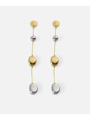 İpekyol Çift renkli kombine parçalı küpe IS1260068025265