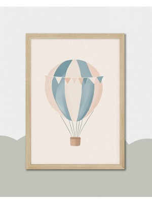 Fuart.Co Hava Balonu Dijital Baskı Posteri (Çerçevesiz) Çocuk Odası Için Poster Nufu