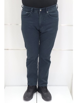 Denim Cartel Fistan Store Erkek Çizgili Yüksek Bel Rahat Kesim Boru Paça Jean Pantolon