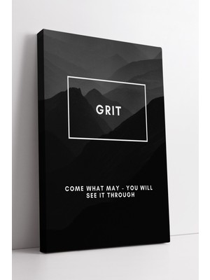 KOSS Dijital Grit Temalı Ilham Mesajlı Minimal Kanvas Tablo Modern Ev ve Ofis Için Dekoratif Duvar Sanatı