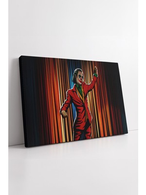 KOSS Dijital Joker Sahne Işıkları Önünde Çizim Stilinde Renkli Dinamik Modern Dekoratif Kanvas Duvar Tablosu