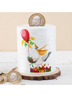 Asilmeydan Balonlu Leylek Para Birikim Kumbarası Seramik 27 cm Çocuklara Uygun Hediye