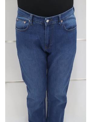 Denim Cartel Fistan Store Erkek Koyu Mavi Yüksek Bel Rahat Kesim Boru Paça Jean Pantolon