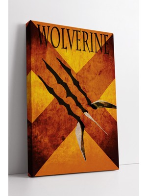 KOSS Dijital Wolverine Claw Mark Kanvas Duvar Sanatı Retro Minimal Tasarım Modern Kahraman Dekor Tablosu