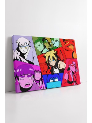 KOSS Dijital Boruto Naruto Anime Karakterleri Renkli Tasarım Kanvas Tablo Genç Odası Dekoratif Duvar Sanatı