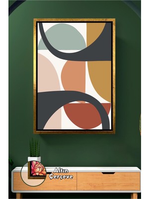 KOSS Dijital Soyut Geometrik Kanvas Tablo Modern Duvar Dekoru Salon Oturma Odası Ofis Için Çerçeveli Kanvas Tablo