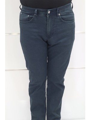 Denim Cartel Fistan Store Erkek Çizgili Yüksek Bel Rahat Kesim Boru Paça Jean Pantolon