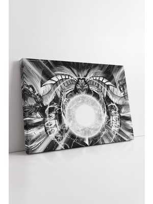 KOSS Dijital Yu Gi Oh Exodia Kanvas Tablo Yasaklanmış Güç Efsanevi Canavar Anime Çizimi Dinamik Duvar Dekoru