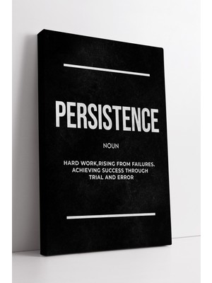 KOSS Dijital Persistence Tanımı Yazılı Şık Kanvas Tablo Modern Ofis ve Çalışma Alanı Için Duvar Dekoru