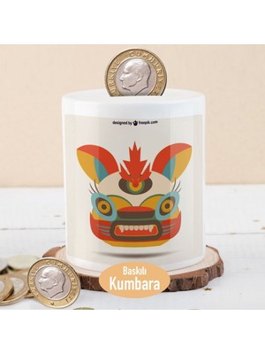 Asilmeydan Karnaval Figürü Canavar Baskılı Para Birikim Kumbarası-214749