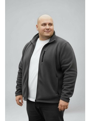 Lukitus Tüylenme Yapmaz Anti Pilling Erkek Büyük Beden Polar Mont