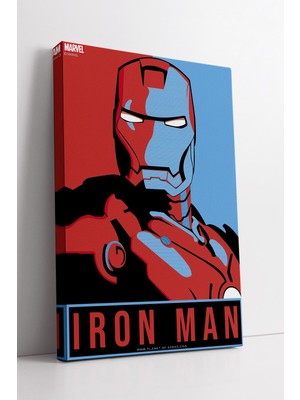 KOSS Dijital Iron Man Pop Art Kanvas Duvar Sanatı Minimal Kahraman Illüstrasyonu Modern Dekoratif Tablo