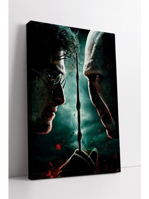 KOSS Dijital Harry Potter Voldemort Yüz Yüze Epik Savaş Temalı Kanvas Duvar Dekoru Sinematik Modern Tasarım