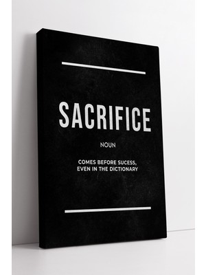KOSS Dijital Sacrifice Tanımı Yazılı Minimal Kanvas Tablo Modern Ev ve Ofis Için Ilham Veren Duvar Dekoru