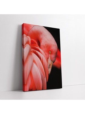KOSS Dijital Pembe Flamingo Kanvas Tablo