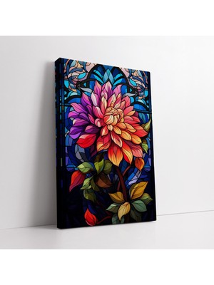 KOSS Dijital Renkli Mozaik ve Çiçek Desenleri Modern Soyut Kanvas Tablo, Ofis Salon Yatak Odası Dekoratif Tablo