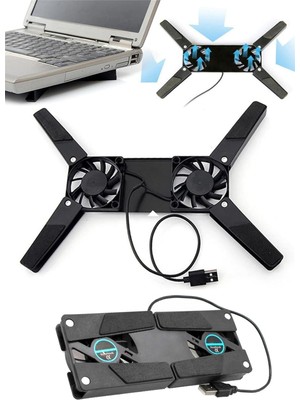 Privo 2 Fanlı Katlanabilir Laptop Soğutucu Usb’li Portatif Notebook Soğutma Standı