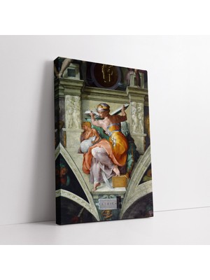 KOSS Dijital Ressamlardan Michelangelo Buonarrotti Libya Sibyllası Sanatsal Kanvas Tablo, Dekoratif Lüks Tablo