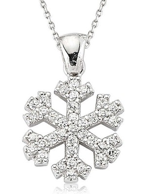 Erseyy 925 Ayar Gümüş Kar Tanesi Kadın Gümüş Kolye