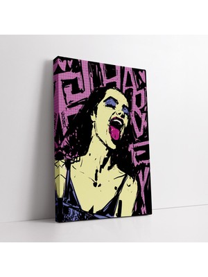 KOSS Dijital Soyut Çılgın Kadın Kanvas Tablo
