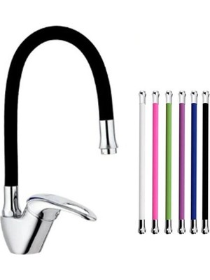 Die Grup Mix Kuğu Mutfak Evye Bataryası Renkli Oynar Başlıklı Siyah DIEGRP-RSKRGLT34