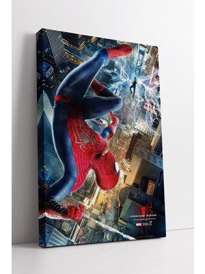 KOSS Dijital Spider-Man Şehir Savaşı Marvel Kanvas Tablo Dinamik Örümcek Adam Aksiyon Sahnesi Duvar Dekoru
