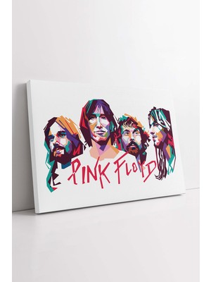 KOSS Dijital Pink Floyd Kanvas Tablo, Müzik Grubu Premium Kanvas, Ofis Salon Oturma Odası Yatak Odası Antre