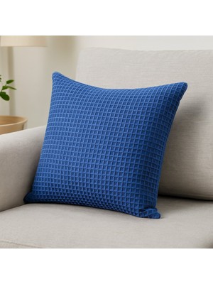 Çift Yüzlü Waffle Dokulu 45X45CM Gizli Fermuarlı Kırlent Kılıfı