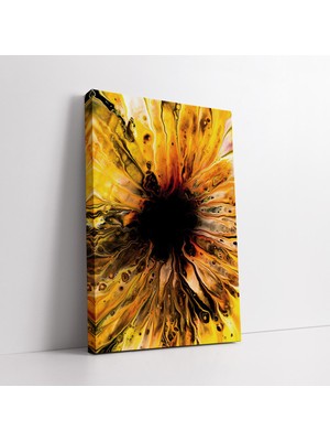 KOSS Dijital Renkli Çiçek Yaprakları Kanvas Tablo