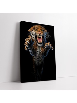 KOSS Dijital Yırtıcı Hayvan Leopar Kanvas Tablo