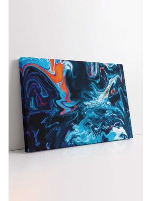 KOSS Dijital Lüks Mavi Dekoratif Tablo, Ofis Salon Oturma Odası Yatak Odası Antre, Moda Duvar Dekorasyon