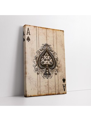 KOSS Dijital As Maça Iskambil Kartı Kanvas Tablo