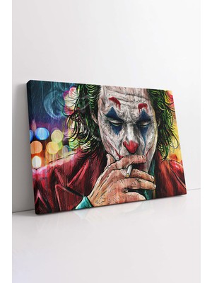 KOSS Dijital Joker Kanvas Tablo, Joker Tasarım Tablo, Joker Renkli Çizim Dekor Tablo, Premium Lüks Dekor