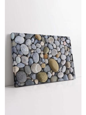 KOSS Dijital Çakıl Taşları Kanvas Tablo, Renkli Taşlar Kanvas, Doğal Taş Kanvas, Doğal Enerji Duvar Dekoru