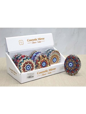 Katre46 Taşlı El Aynası Oval Ince