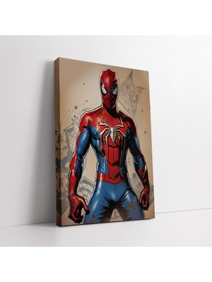 KOSS Dijital Spider Man - Örümcek Adam Genç Odası Için Kanvas Duvar Tablosu