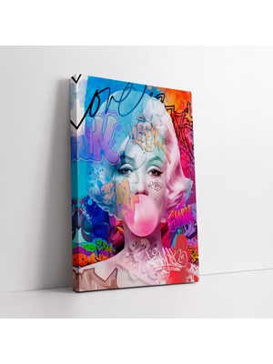 KOSS Dijital Graffiti Pop Art Kadın Kanvas Tablo