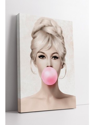 KOSS Dijital 60’lar Fransız Retro Güzellik Temalı Zarif Sanat Kanvas Tablo Duvar Dekoru