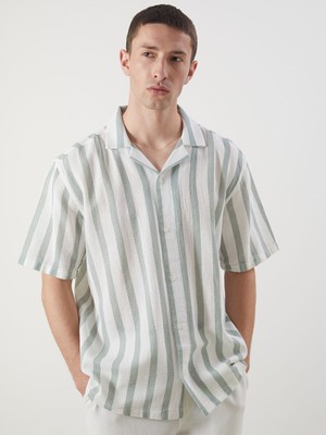 Lc Waikiki Yeni Sezon Regular Fit Kısa Kollu Erkek Dokulu Gömlek