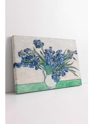KOSS Dijital Vincent Van Gogh Mavi Çiçekler Kanvas Tablo, Van Gogh Tablo, Mavi Çiçek Kanvas, Lüks Kanvas