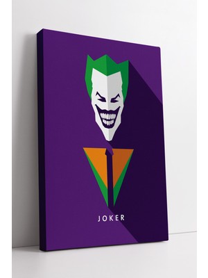 KOSS Dijital Mor Arka Planlı Stilize Joker Minimal Geometrik Dijital Tasarım Modern Kanvas Tablo