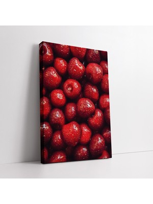 KOSS Dijital Islak Kırmızı Elmalar Kanvas Tablo