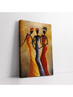 KOSS Dijital Etnik Afrikalı Kadınlar Soyut Kanvas Tablo