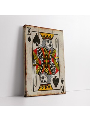 KOSS Dijital Retro Maça Papaz Kartı Kanvas Tablo