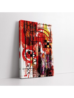 KOSS Dijital Renkli Soyut Dekoratif Kanvas Tablo