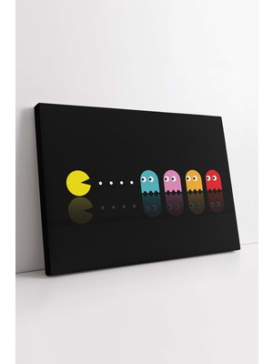 KOSS Dijital Pac-Man Retro Bilgisayar Oyunu Yatay Kanvas Tablo, Bilgisayar Oyun Yayıncı Odası Için Kanvas Tablo