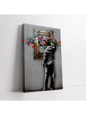 KOSS Dijital Banksy Graffiti Çerçeve Kanvas Tablo